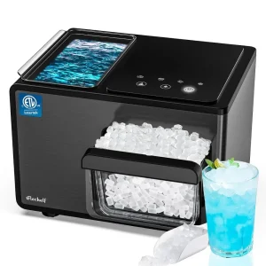 Chewable nugget ice maker for countertop, self cleaning.